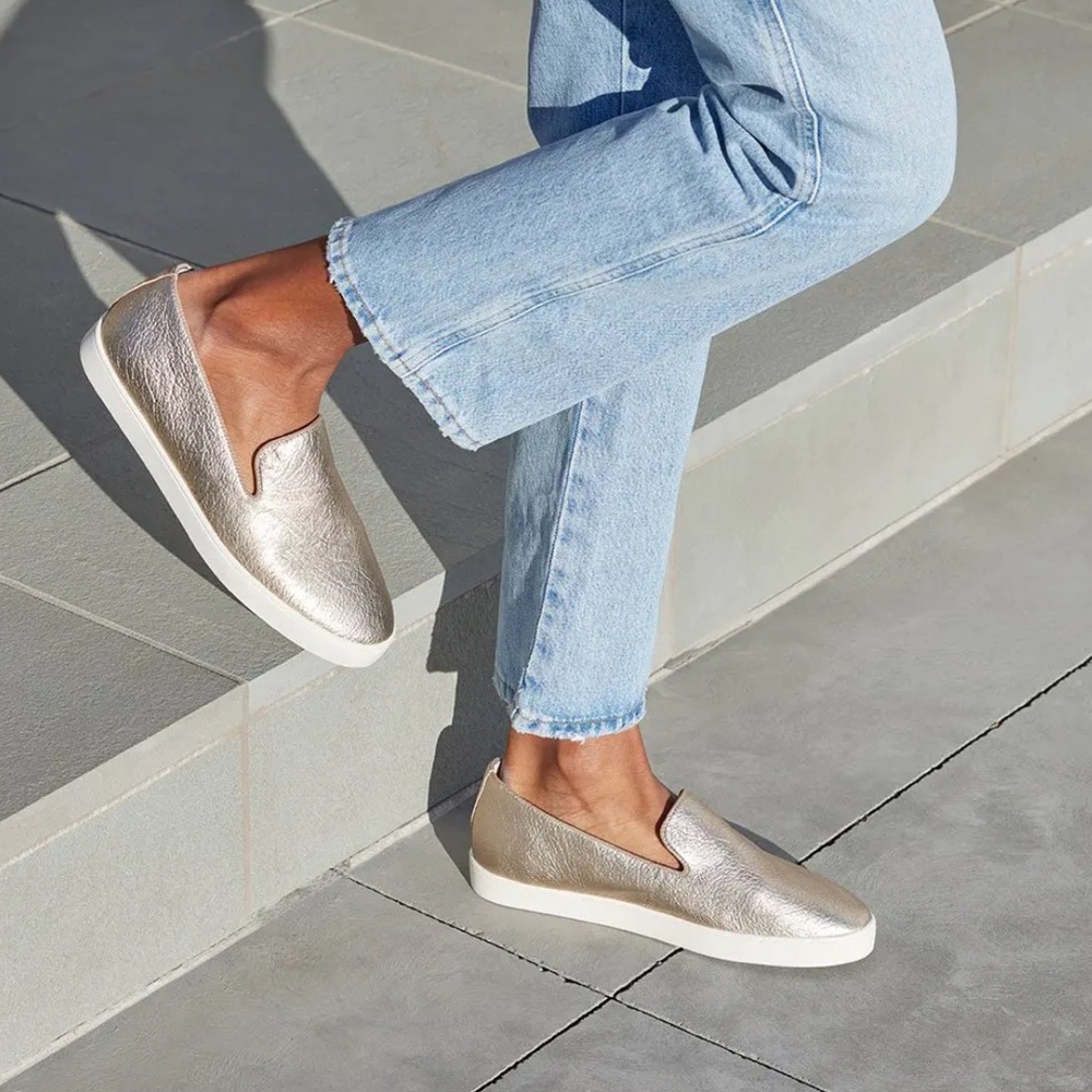 Birdies The Swift Slip On Sneaker in Gold Size 10